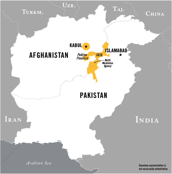 Map of Haqqani Network operational area