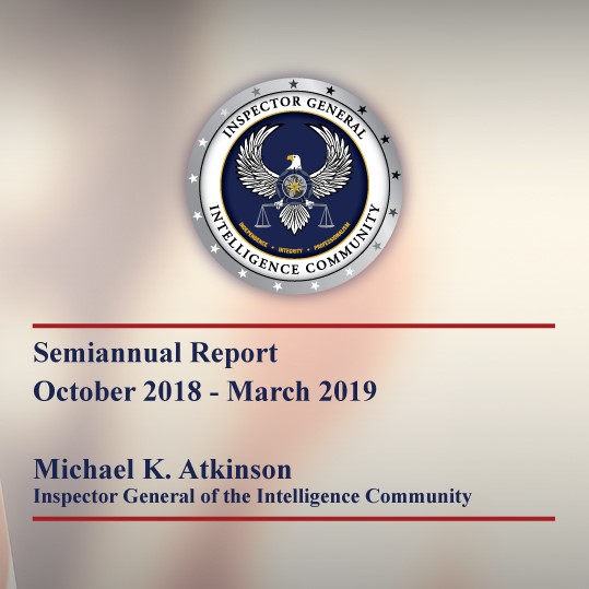 ICIG Semiannual Report Oct 2018 - Mar 2019