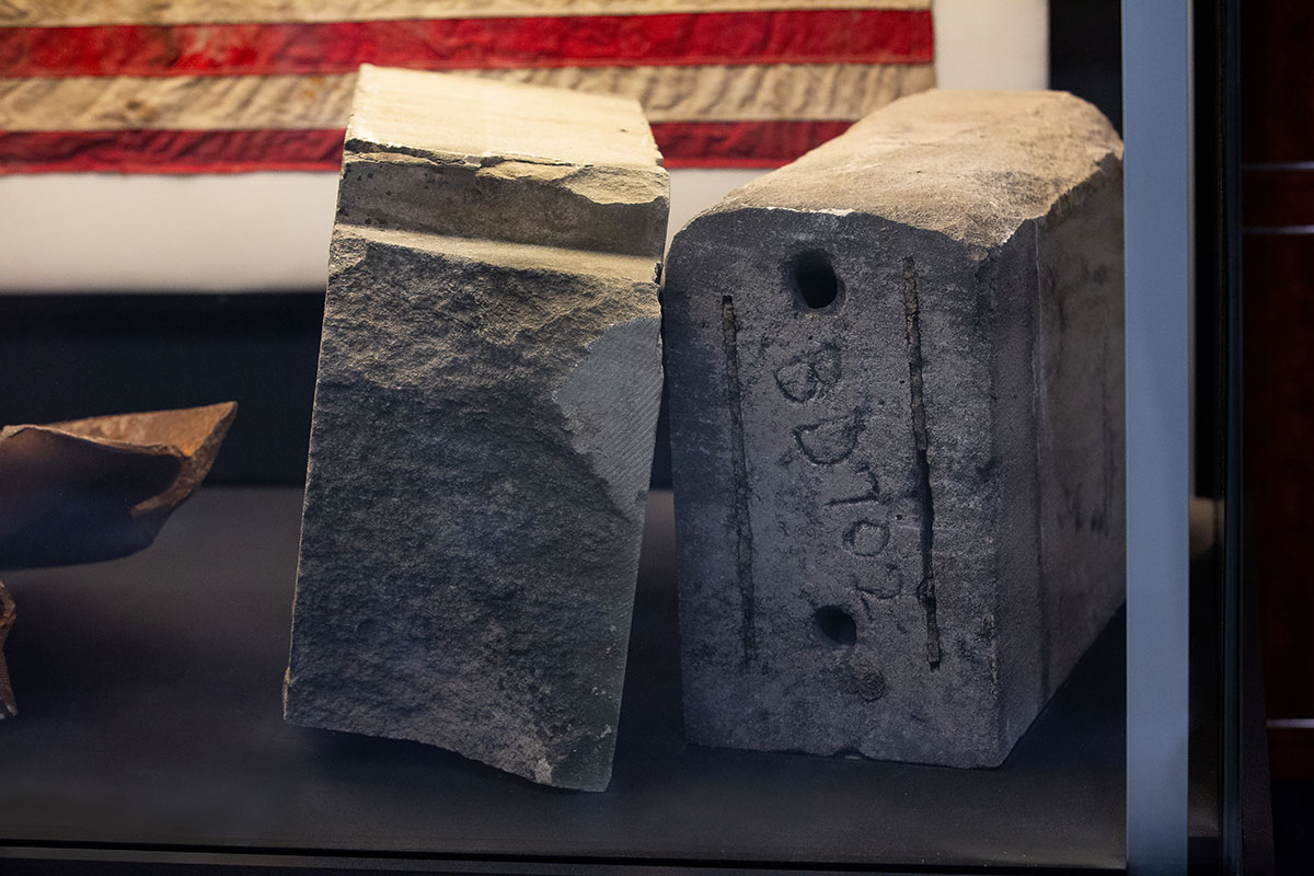 Limestone fragments