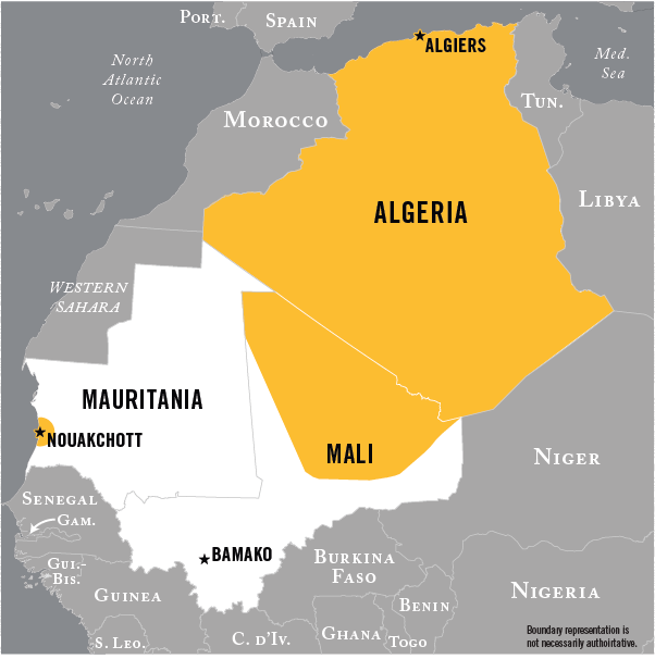 Map of AQIM operational area