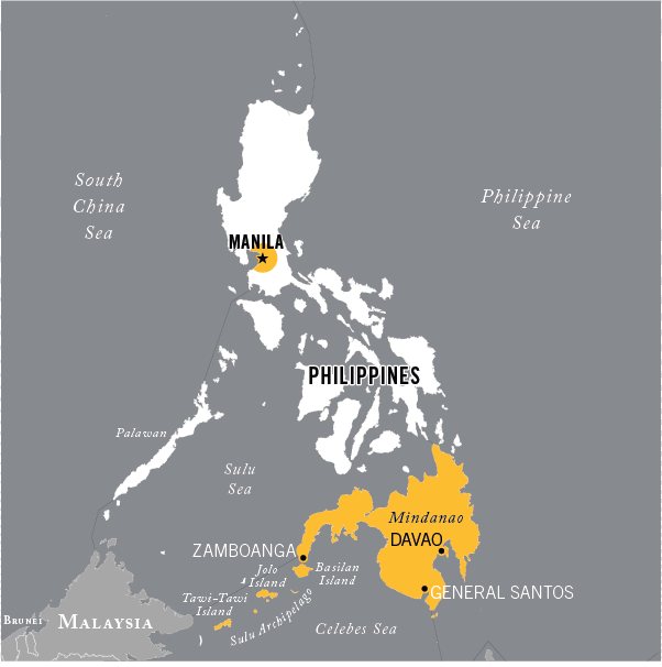 Map of Abu Sayyaf Group operational area