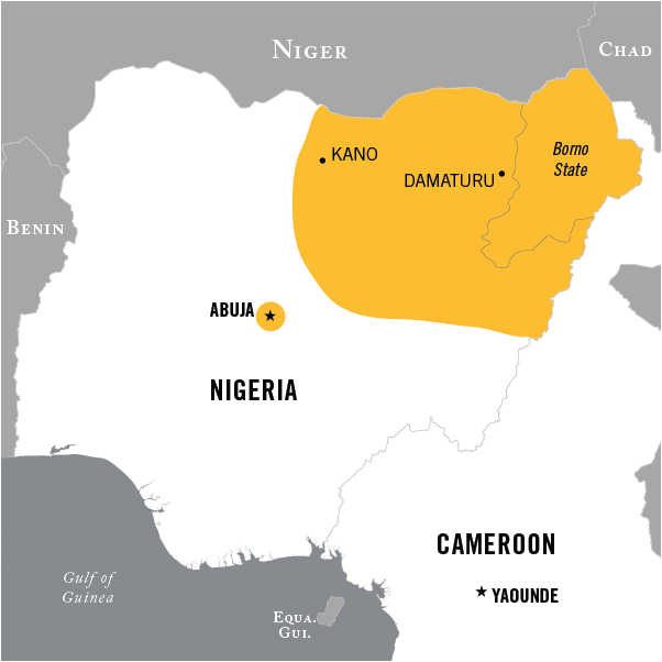 Map of Boko Haram operational area