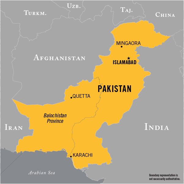 Map of Lashkar-e-Jhangvi operational area