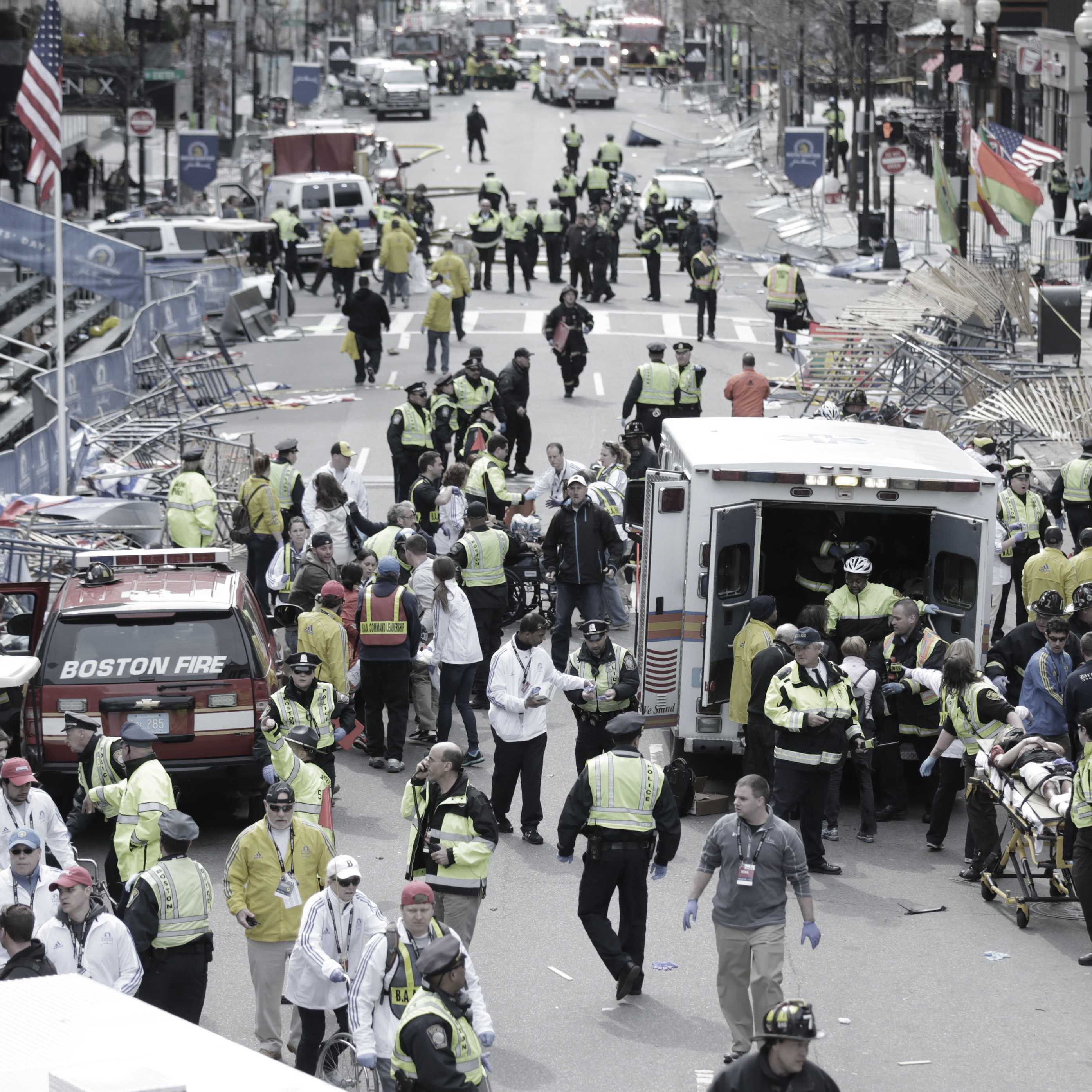 Boston Marathon bombing, emergency response